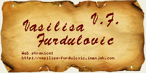 Vasilisa Furdulović vizit kartica